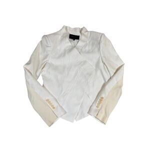 BCBG Maxazria Women’s Blazer Lloyd SW Jacket Off White Large